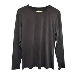 Cuddl Duds Long Sleeve Base‎ Layer Top Womens XL Black Lightweight Outdoor Soft